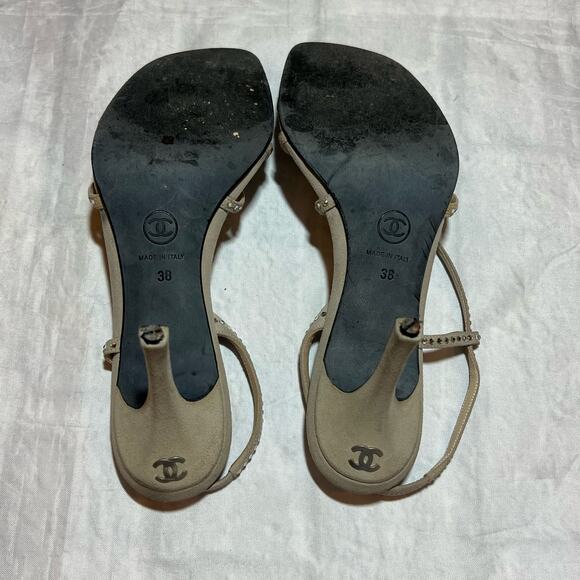 Chanel Crystal Sandals 38 - Picture 6 of 8